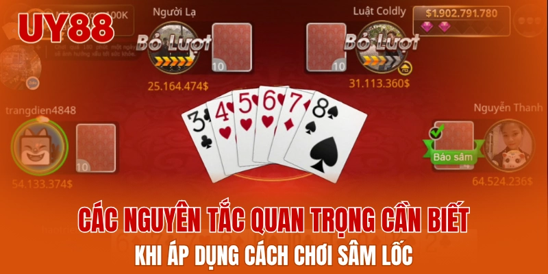 Các nguyên tắc quan trọng cần biết khi áp dụng cách chơi sâm lốc