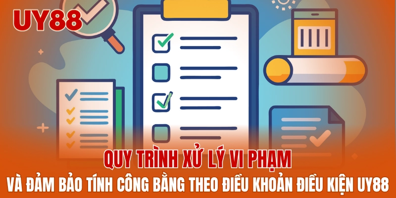 Quy trình xử lý vi phạm và đảm bảo tính công bằng theo điều khoản điều kiện UY88